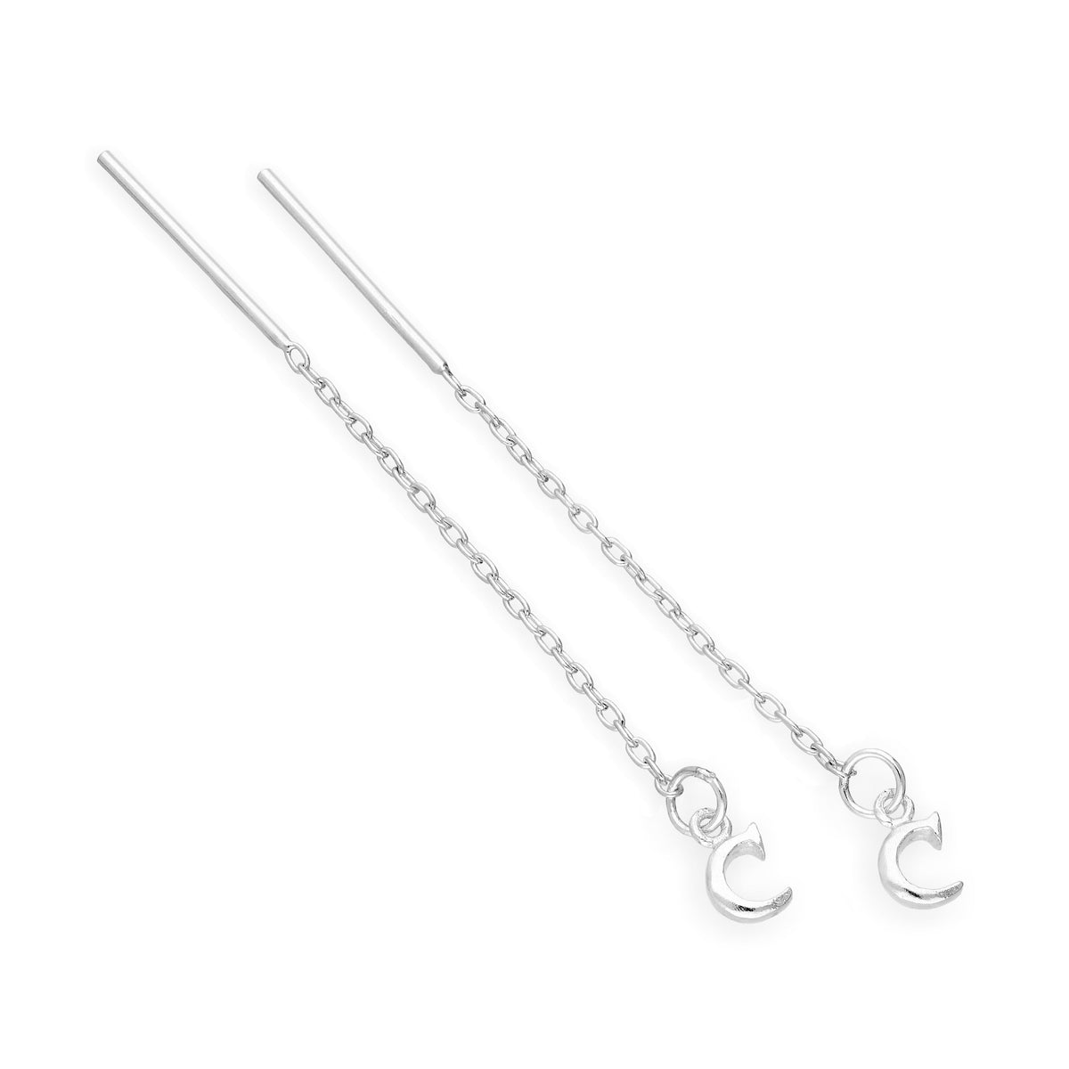Sterlingsilber-Alphabet-Durchsteck-Ohrringe A – Z