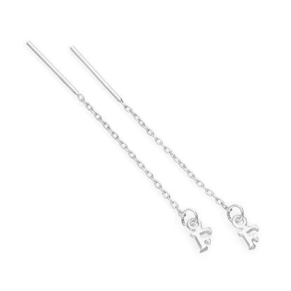 Sterling-Silber-Alphabet-Durchsteck-Ohrringe A – Z