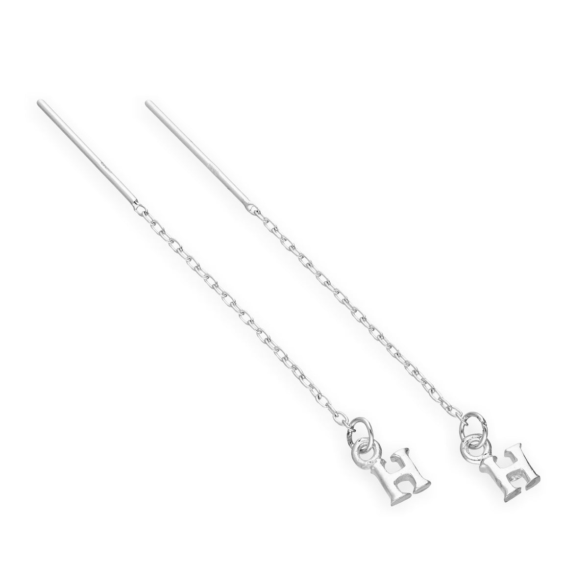 Sterlingsilber-Alphabet-Durchsteck-Ohrringe A – Z