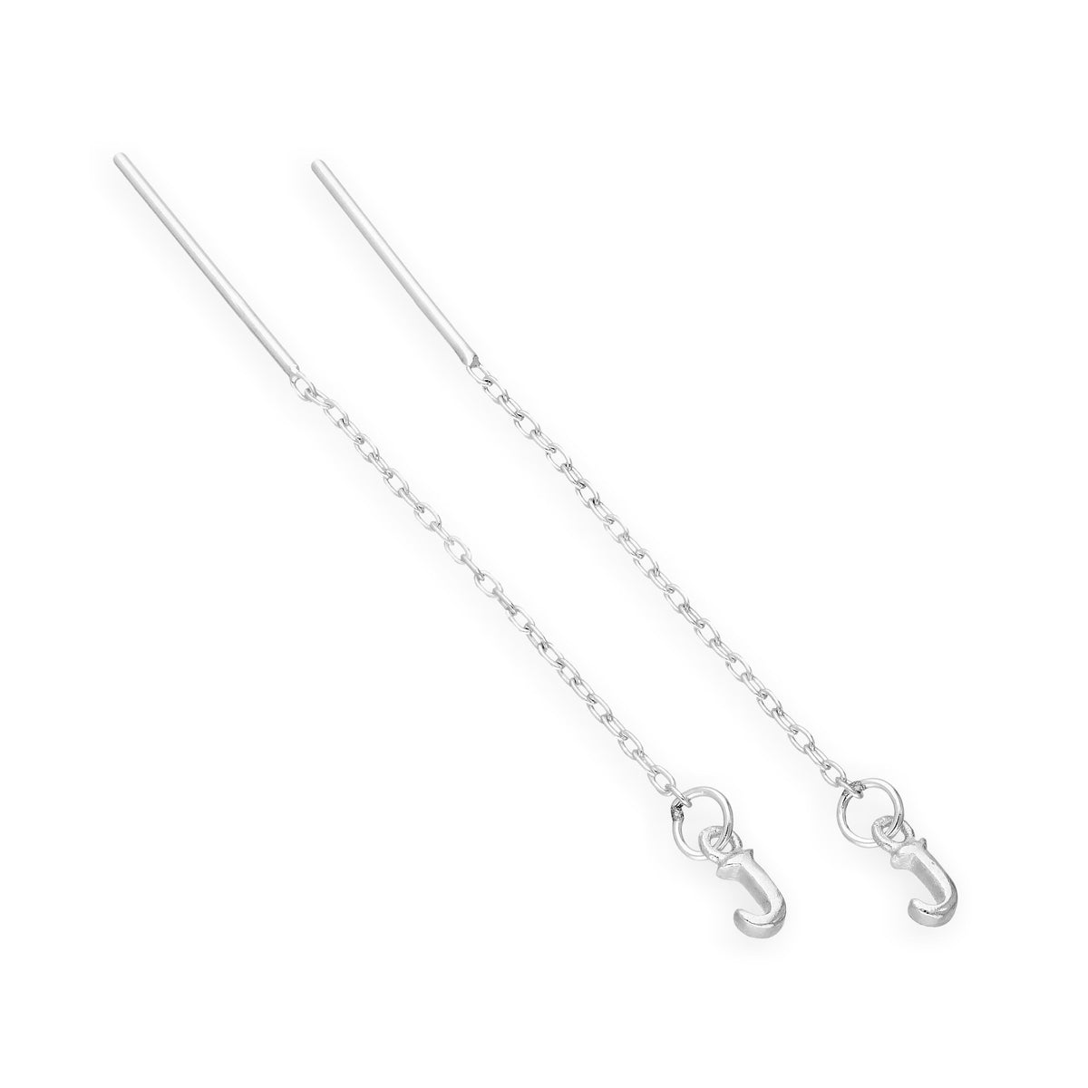 Sterlingsilber-Alphabet-Durchsteck-Ohrringe A – Z