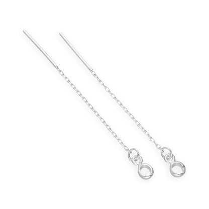 Sterling-Silber-Alphabet-Durchsteck-Ohrringe A – Z