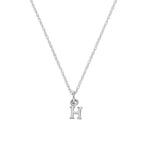 Kleine Halskette mit Anhänger aus Sterlingsilber in Form des Buchstabens H, 14–22 Zoll