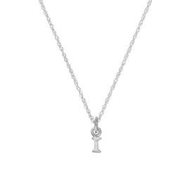 Kleine Halskette mit Anhänger aus Sterlingsilber in Form des Buchstabens I, 14–22 Zoll