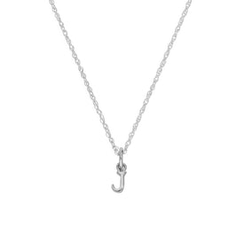Kleine Halskette mit Anhänger aus Sterlingsilber in Form des Buchstabens J, 14–22 Zoll