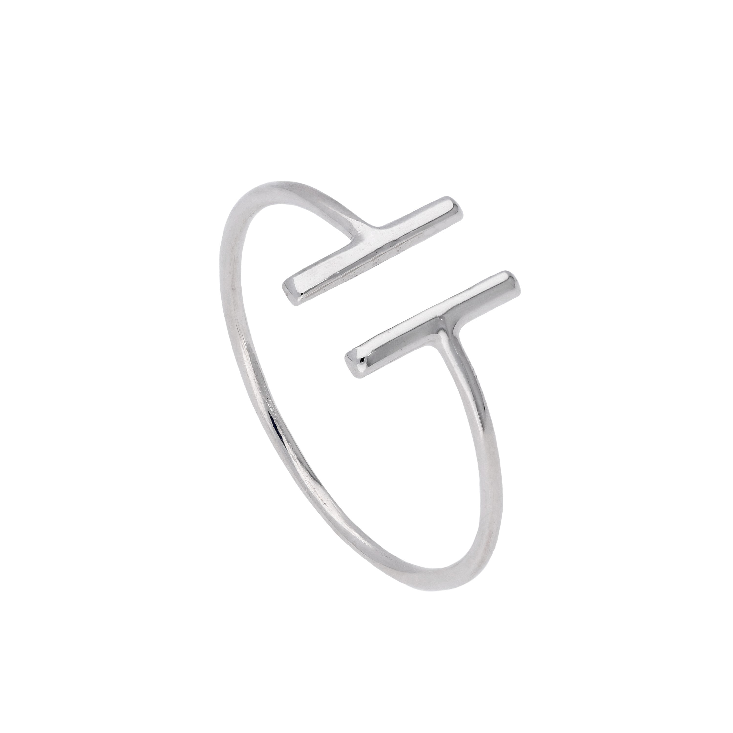 Sterlingsilber Bar Ring Größe J - W