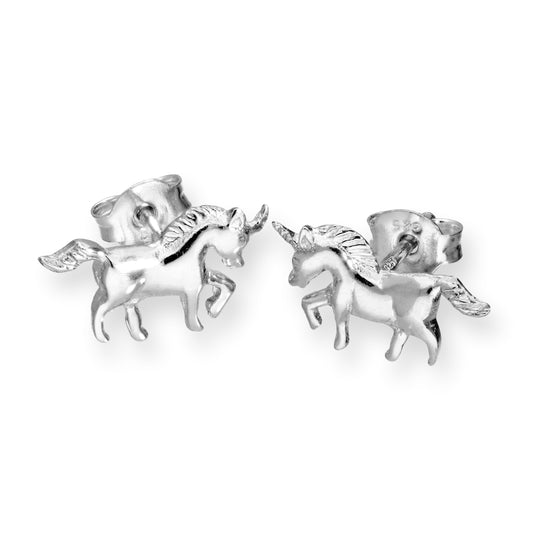 Sterlingsilber Einhorn Ohrstecker