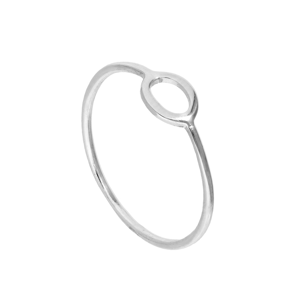 Sterlingsilber offener ovaler Ring Größen J - V