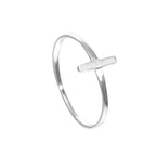 Sterlingsilber Bar Stacking Ring Größen J - V