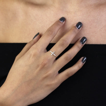 Sterling Silber Bar Stacking Ring Größen J - V