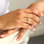 Sterlingsilber & Amethyst CZ Kristall Februar Geburtsstein Twisted Rope Ring I - U