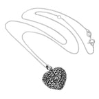 Sterlingsilber gravierbarer Engel Flügel Herz Medaillon an Kette 16 - 22 Zoll