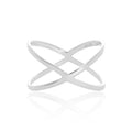 Sterlingsilber Kreuzring Größen K - X
