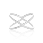 Sterlingsilber Kreuzring Größen K - X