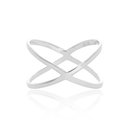 Sterlingsilber Kreuzring Größen K - X