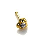 9 Karat Gelbgold Herz Nasenstecker