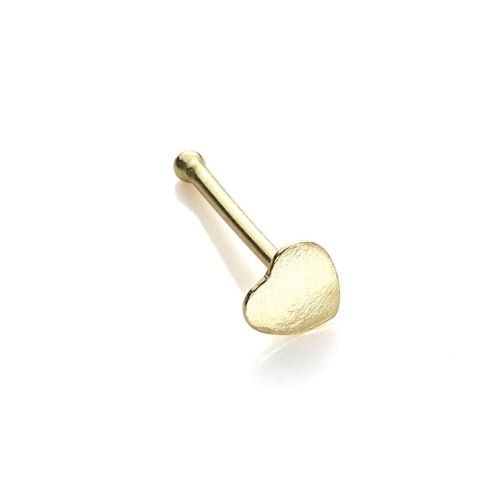 Nasenstecker aus 9 Karat Gelbgold mit Herz