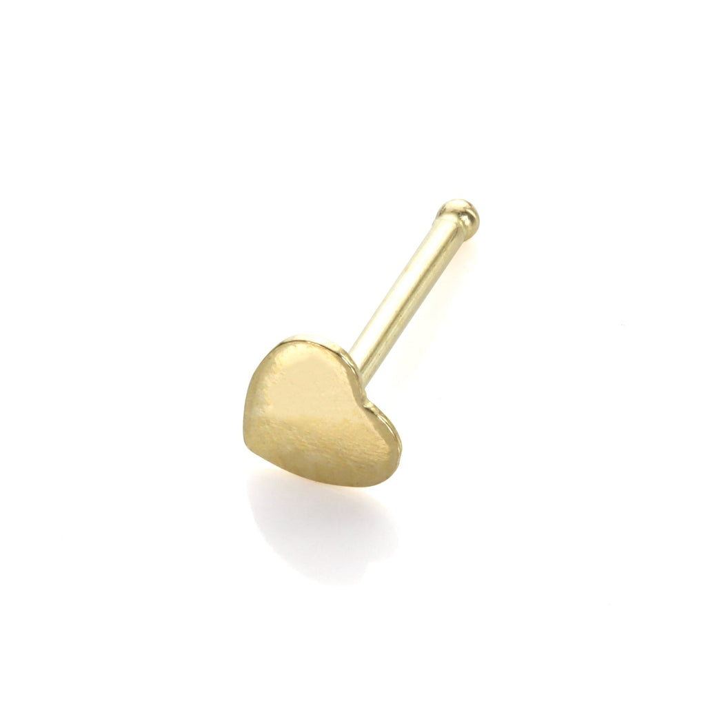 9 Karat Gelbgold Herz Nasenstecker