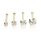 Nasenpiercing aus 9 Karat Gelbgold mit Zirkonia