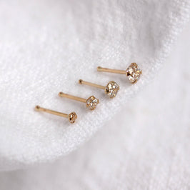 Nasenpiercing aus 9 Karat Gelbgold mit Zirkonia
