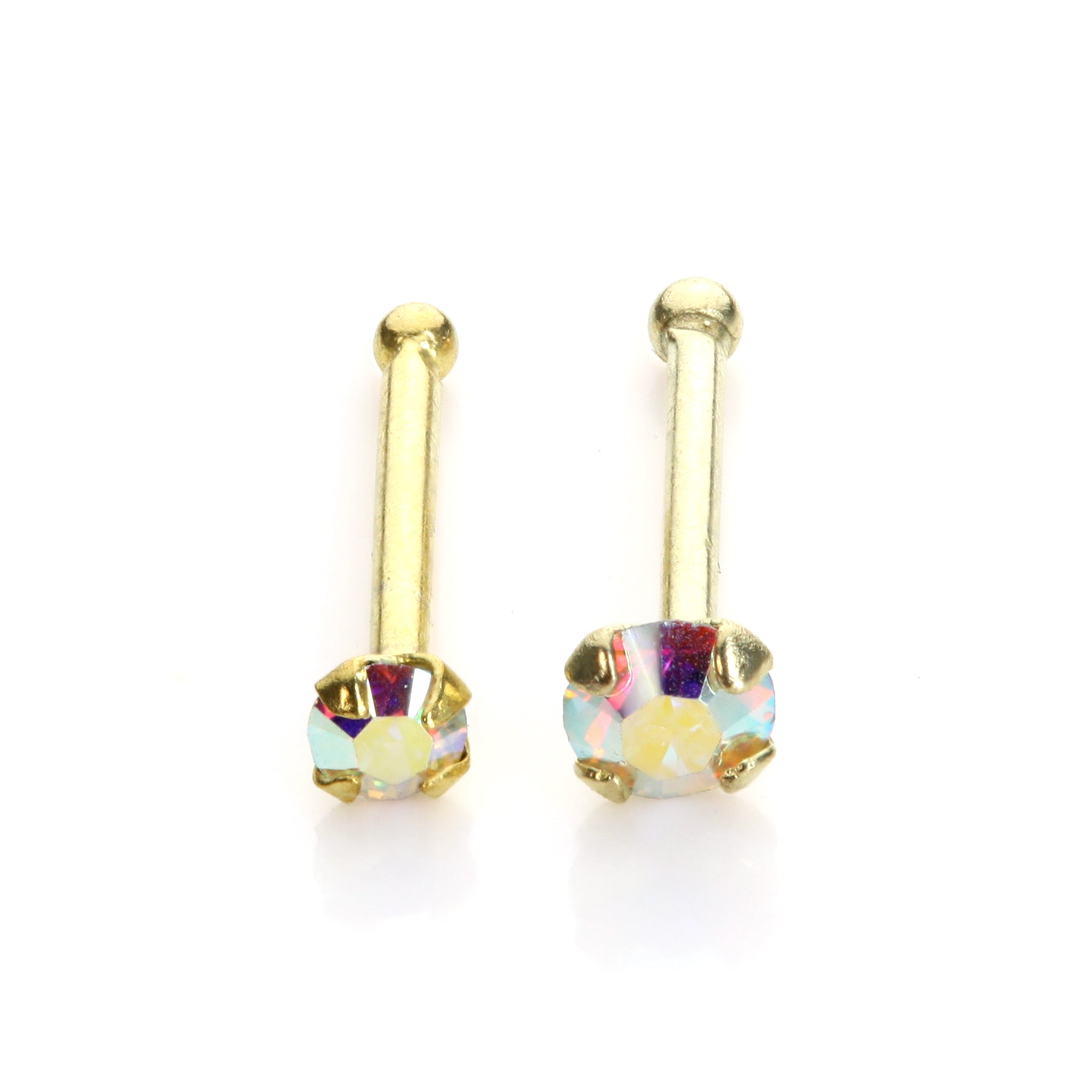 9 Karat Gelbgold Aurora Borealis Nasenstecker