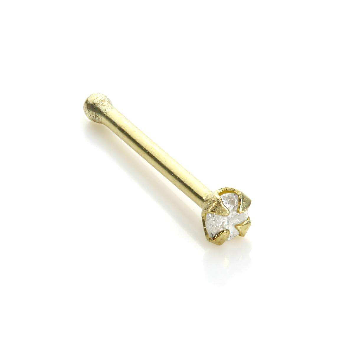 9 Karat Gelbgold Diamant Nasenstecker