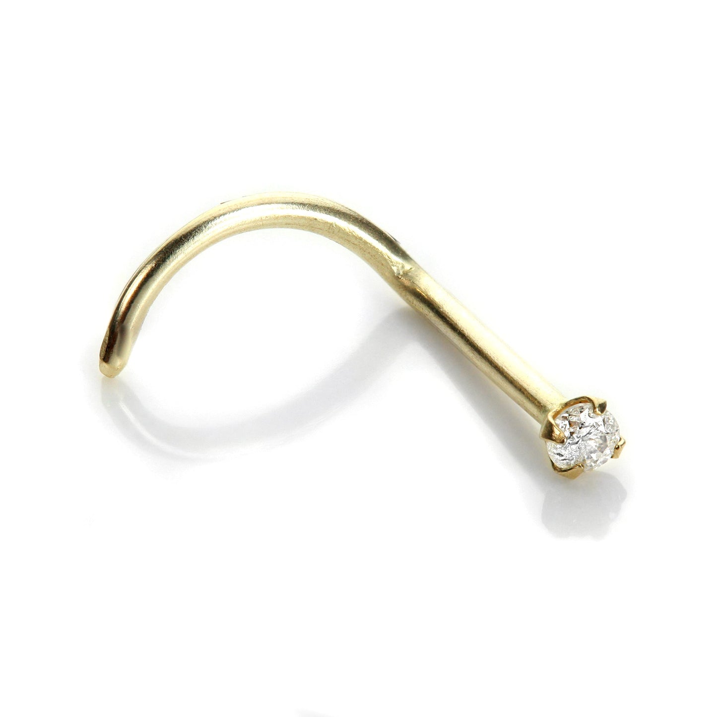 9 Karat Gelbgold Diamant Nasenschraube