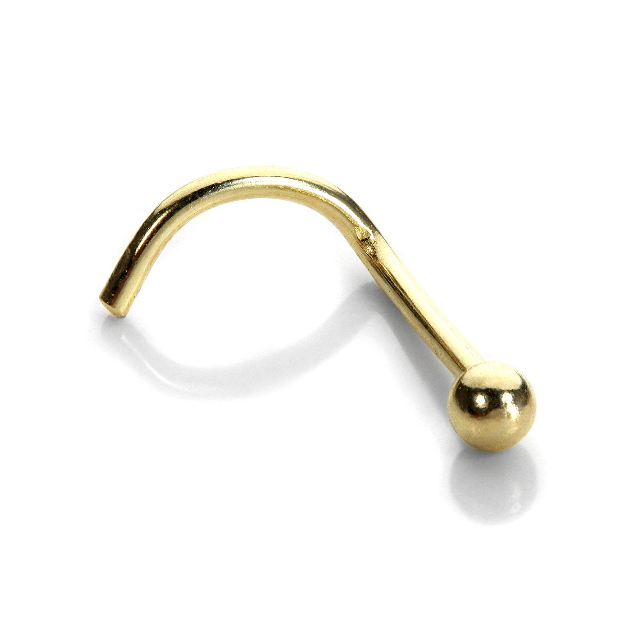 9 Karat Gelbgold 2 mm Kugel Nasenschraube