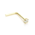 Nasenstecker aus 9 Karat Gelbgold mit klarem Kristall