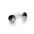 Yin-Yang-Ohrstecker aus Sterlingsilber