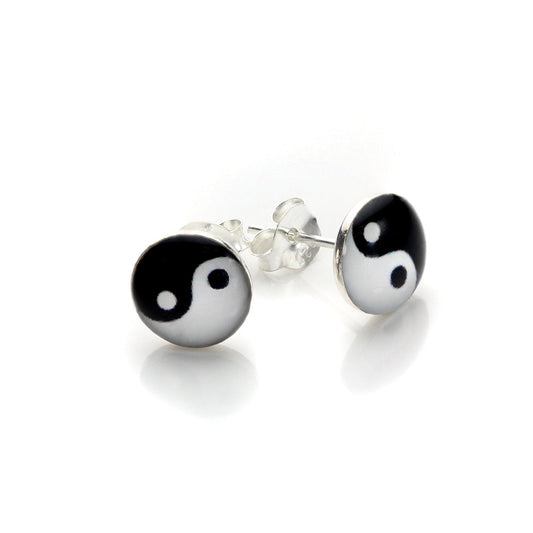 Sterlingsilber Yin Yang Ohrstecker
