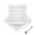 20 Pack Sterlingsilber 3 Prong Set CZ 2 mm Nose Studs