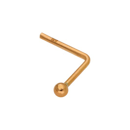 9 Karat Gelbgold, L-förmiger Ohrstecker mit Kugelkopf – 1,5 mm