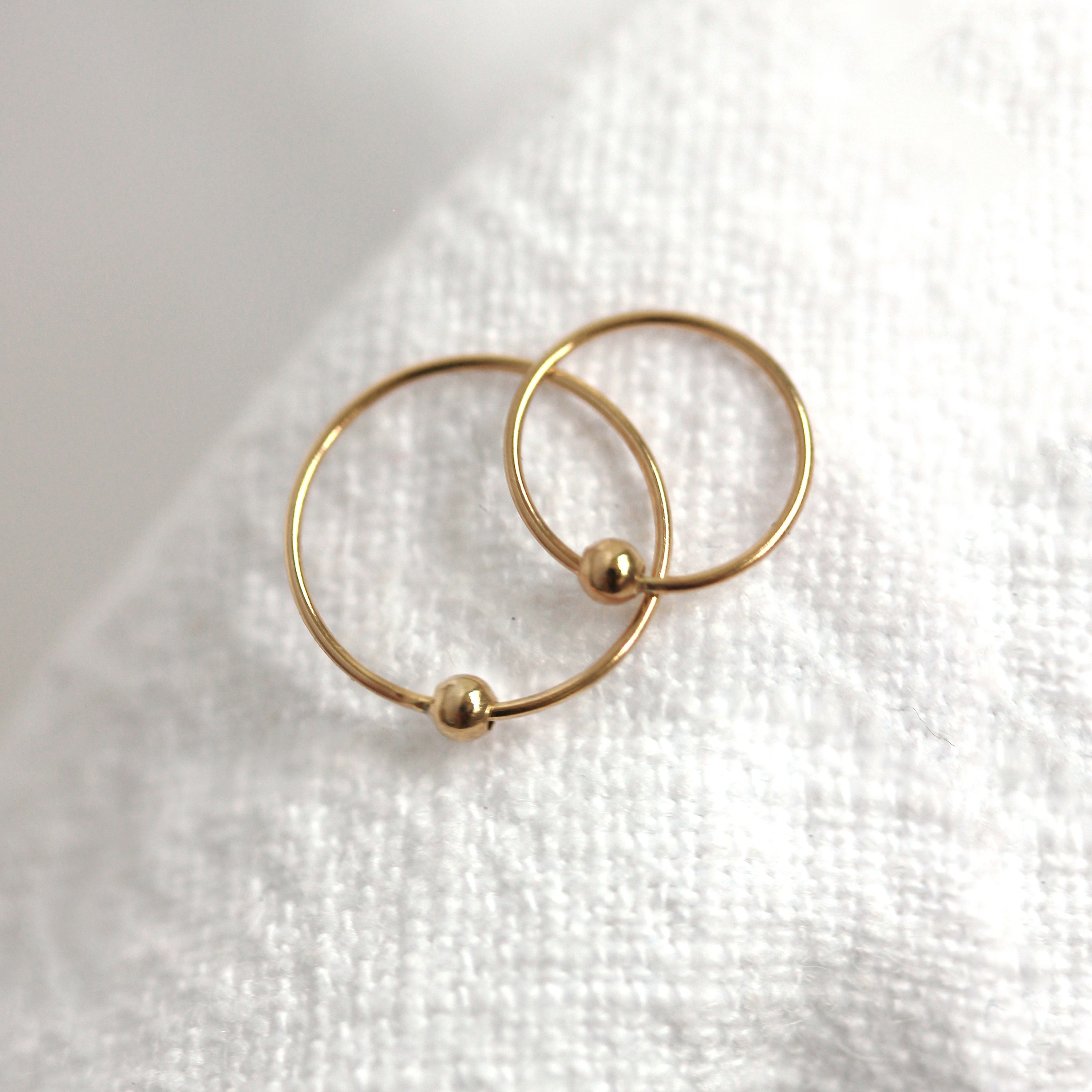 9 Karat Gelbgold BCR Nasenring - 8 mm & 10 mm