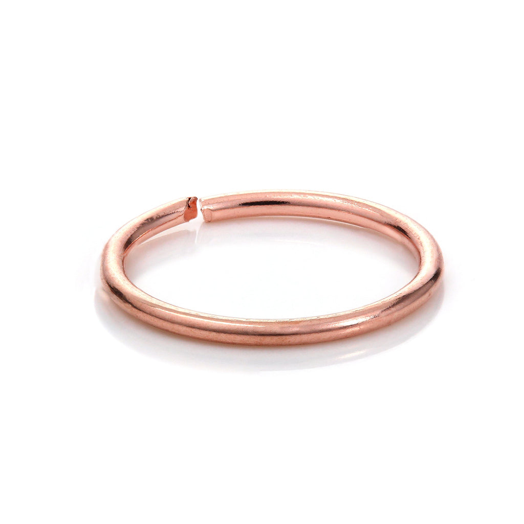14 Karat Roségold 8 mm Creolen Nasenring