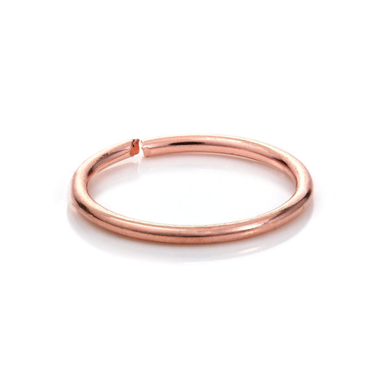 14 Karat Roségold 8mm Creolen Nasenring