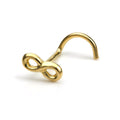 9 Karat Gold Unendlichkeitsschleife Nasenschraube