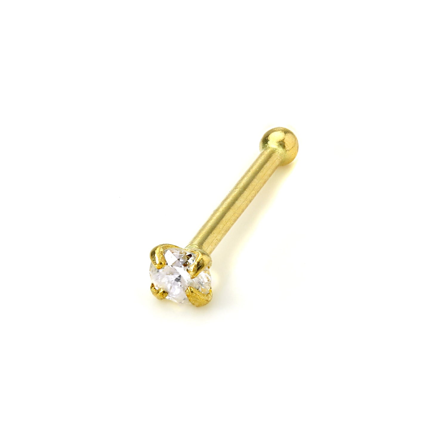 9 Karat Gold 1,5mm Diamant Kugel Ende Nasenstecker