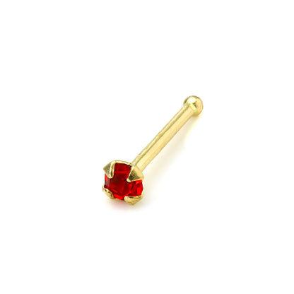 Nasenstecker aus 9 Karat Gold mit 1,5 mm CZ-Kristall in Zackenform