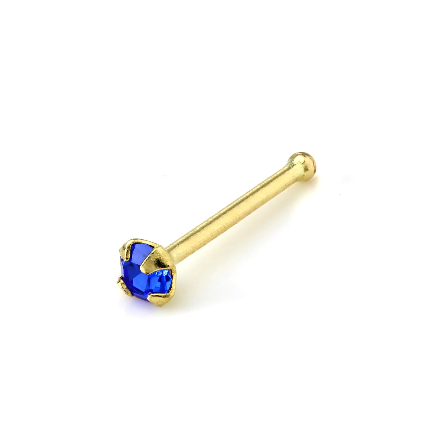 Nasenstecker aus 9 Karat Gold mit 1,5 mm CZ-Kristall in Zackenform