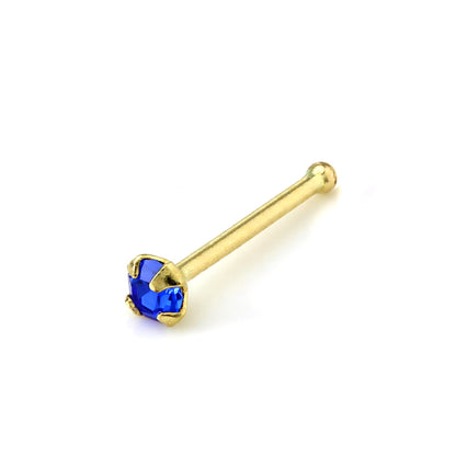 Nasenstecker aus 9 Karat Gold mit 1,5 mm CZ-Kristall in Zackenform