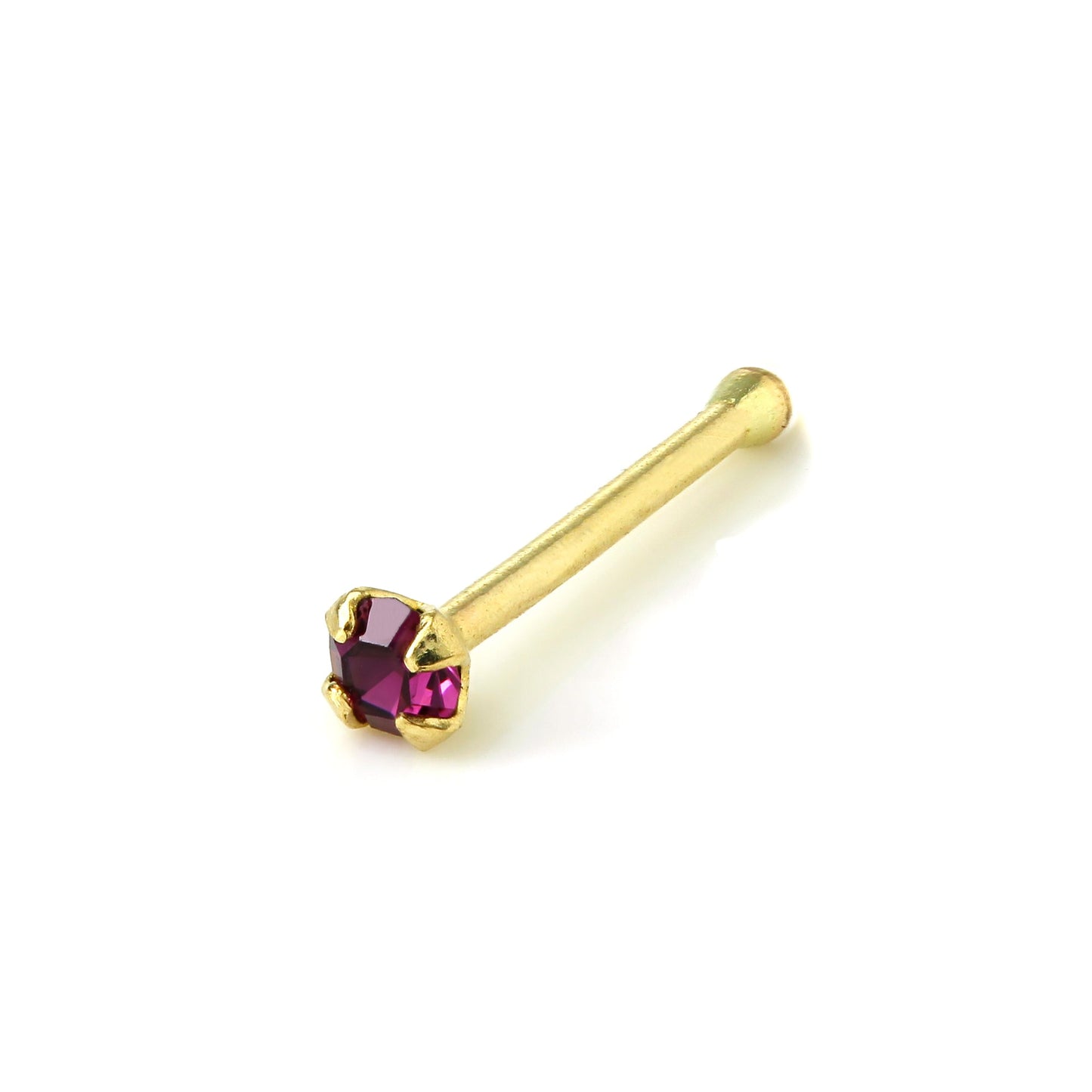 Nasenstecker aus 9 Karat Gold mit 1,5 mm CZ-Kristall in Zackenform