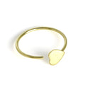 9 Karat Gold Flach Herz Offen Creolen Nasenring