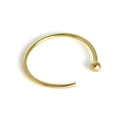 9 Karat Gold 1 mm Kugel Ende Offen Creolen Nasenring
