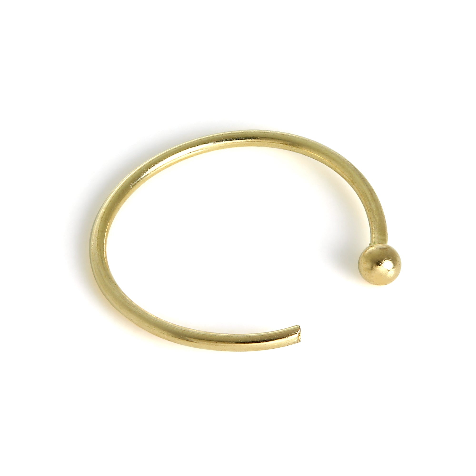 9 Karat Gold 1 mm Kugel Ende Offen Creolen Nasenring