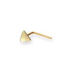 9 Karat Gold 3 mm Flach Dreieck Nasenstecker