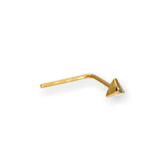 9ct Gold 3D Triangle Nose Stud - jewellerybox