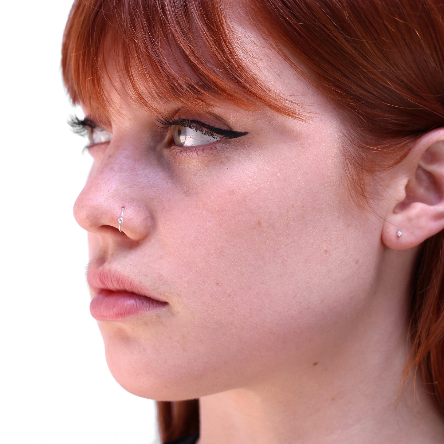 Sterlingsilber 4 Krallenfassung Edelsteinbesetzt Nase und Ohr Tragus Ring