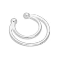 Sterlingsilber Zwillings Hufeisen Schein Septum Ring