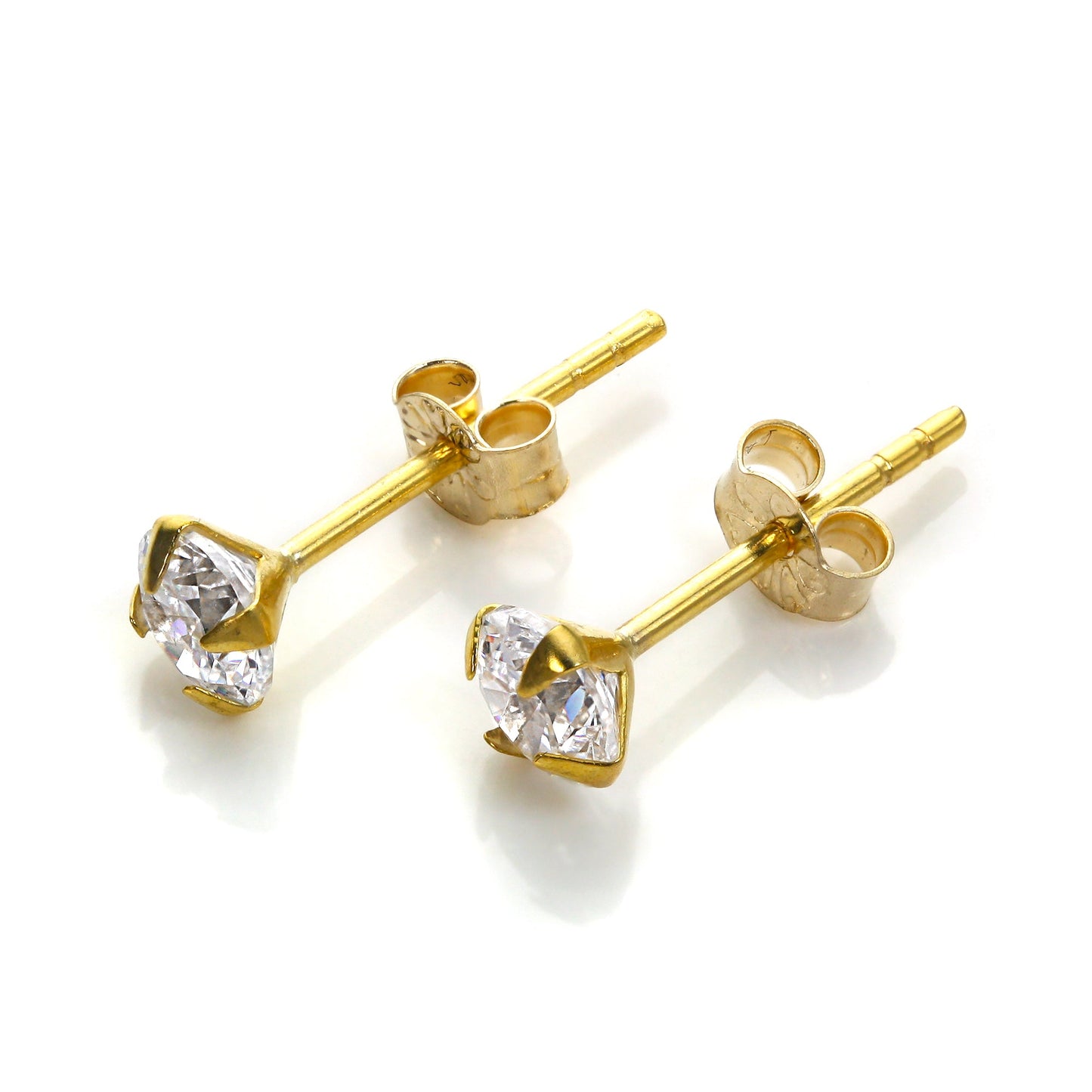 9ct Gelbgold Clear CZ Ohrstecker