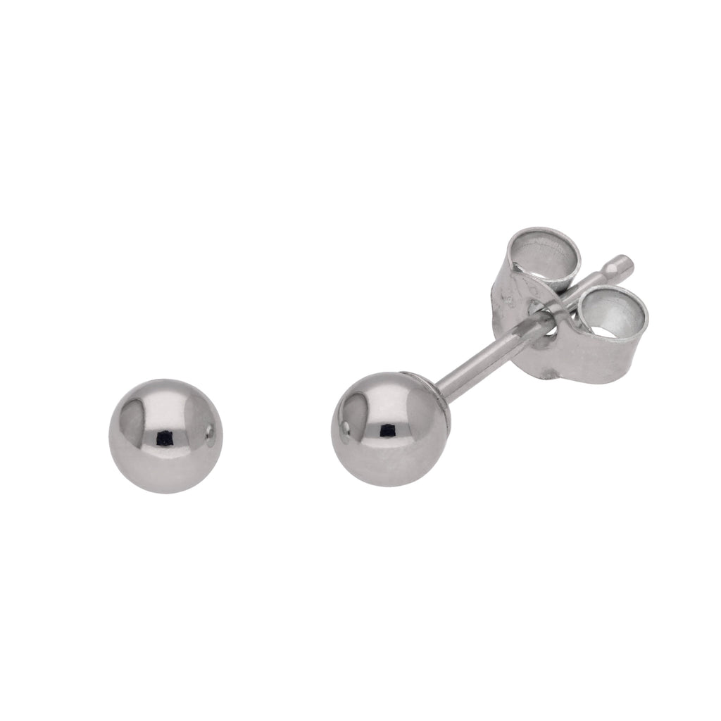 Kugelohrstecker aus 9 Karat Weißgold